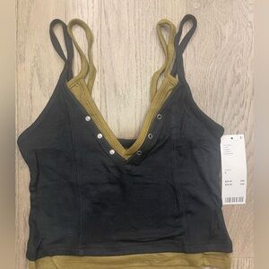 BDG Urban Outfitters Black and Tan Women's Top